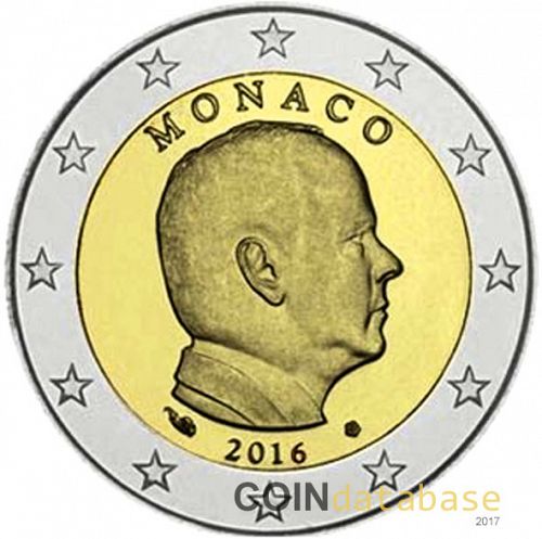 1 € Obverse Image minted in MONACO in 2016 (ALBERT II)  - The Coin Database