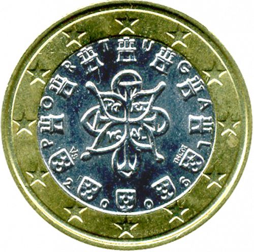 1 € Obverse Image minted in PORTUGAL in 2006 (1st Series)  - The Coin Database