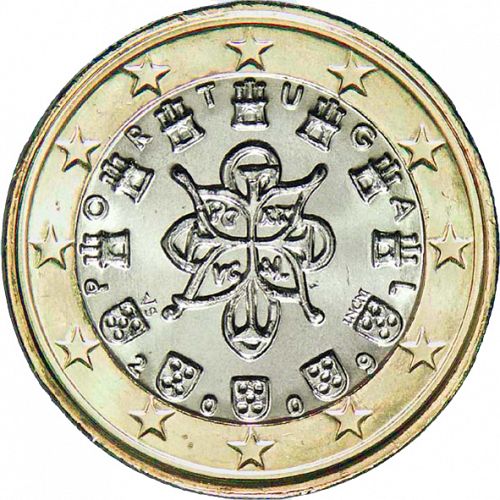 1 € Obverse Image minted in PORTUGAL in 2009 (1st Series - New Reverse)  - The Coin Database