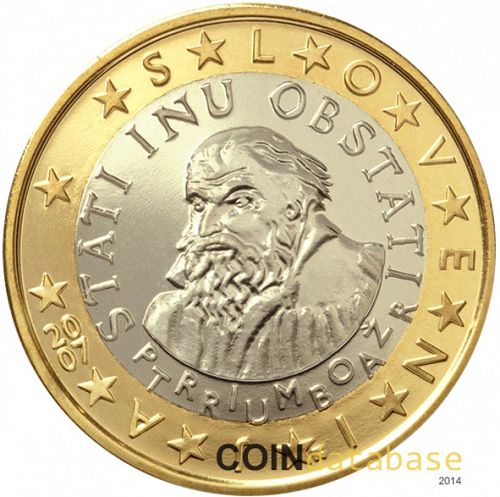 1 € Obverse Image minted in SLOVENIA in 2007 (1st Series)  - The Coin Database