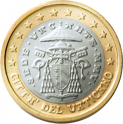 1 € Obverse Image minted in VATICAN in 2005 (SEDE VACANTE)  - The Coin Database