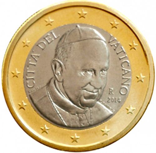 1 € Obverse Image minted in VATICAN in 2014 (FRANCIS)  - The Coin Database