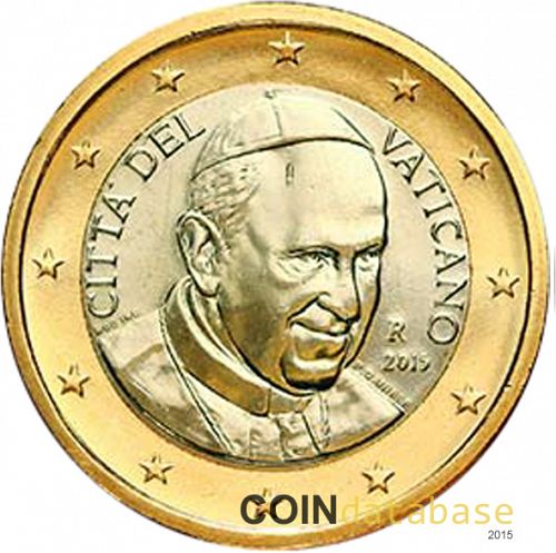 1 € Obverse Image minted in VATICAN in 2015 (FRANCIS)  - The Coin Database