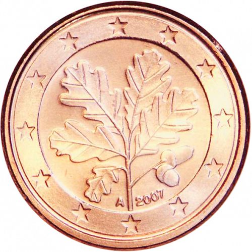 1 cent Obverse Image minted in GERMANY in 2007A (1st Series)  - The Coin Database