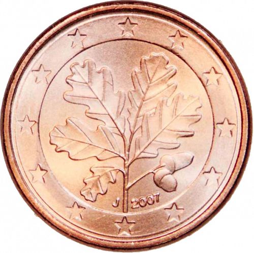 1 cent Obverse Image minted in GERMANY in 2007J (1st Series)  - The Coin Database