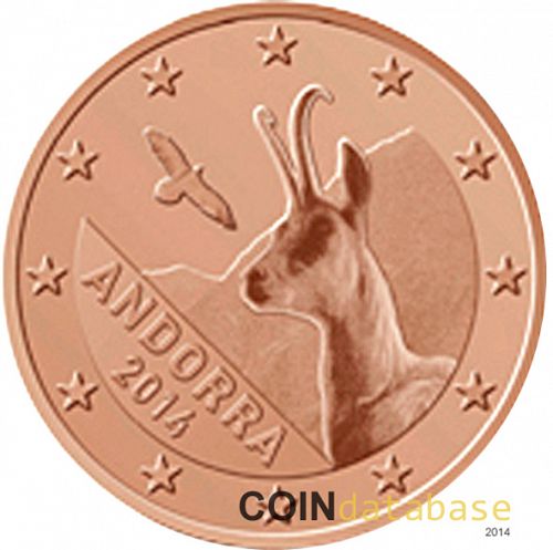 1 cent Obverse Image minted in ANDORRA in 2014 (1st Series)  - The Coin Database