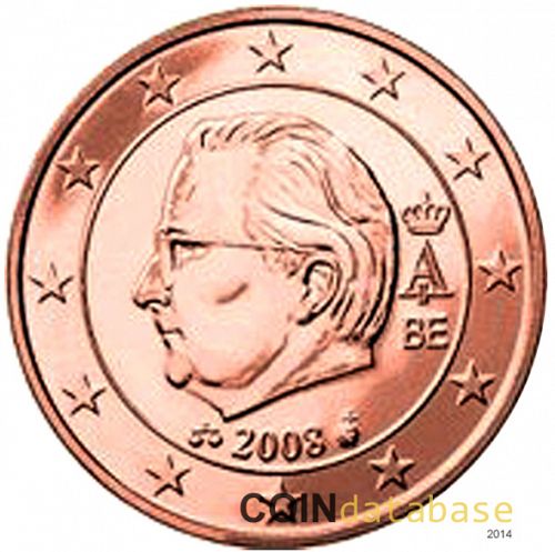 1 cent Obverse Image minted in BELGIUM in 2008 (ALBERT II - 2nd Series)  - The Coin Database