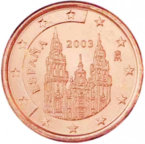 1 cent Obverse Image minted in SPAIN in 2003 (JUAN CARLOS I)  - The Coin Database