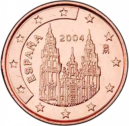 1 cent Obverse Image minted in SPAIN in 2004 (JUAN CARLOS I)  - The Coin Database