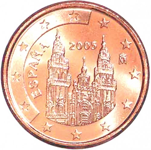1 cent Obverse Image minted in SPAIN in 2005 (JUAN CARLOS I)  - The Coin Database