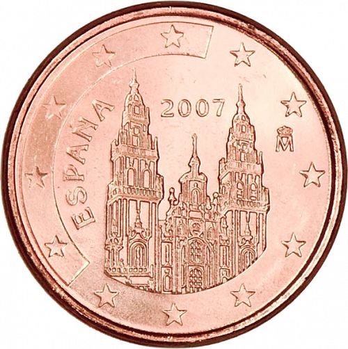 1 cent Obverse Image minted in SPAIN in 2007 (JUAN CARLOS I)  - The Coin Database