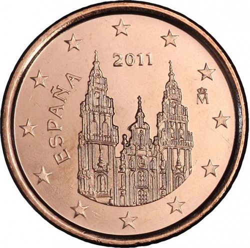 1 cent Obverse Image minted in SPAIN in 2011 (JUAN CARLOS I - 2nd Series)  - The Coin Database