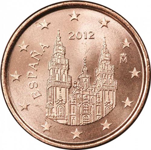 1 cent Obverse Image minted in SPAIN in 2012 (JUAN CARLOS I - 2nd Series)  - The Coin Database