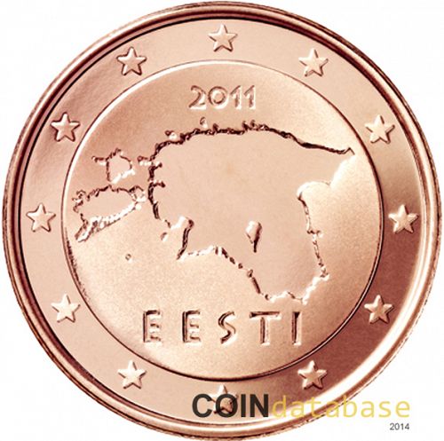 1 cent Obverse Image minted in ESTONIA in 2011 (1st Series)  - The Coin Database