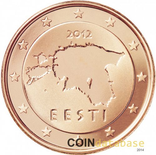 1 cent Obverse Image minted in ESTONIA in 2012 (1st Series)  - The Coin Database