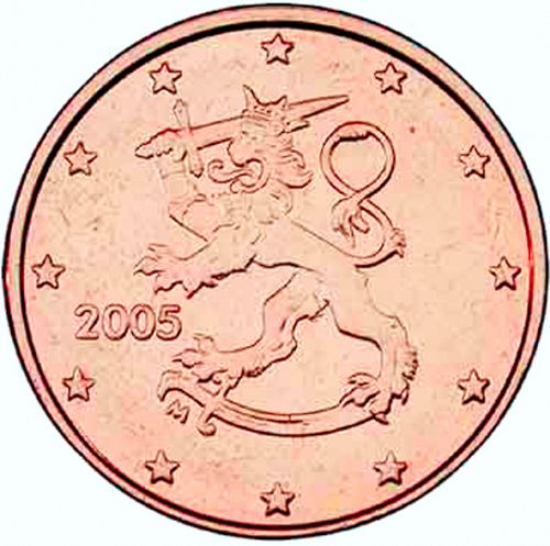 1 cent Obverse Image minted in FINLAND in 2005 (1st Series - M mark)  - The Coin Database