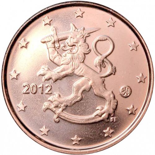 1 cent Obverse Image minted in FINLAND in 2012 (4th - New Mint Mark)  - The Coin Database