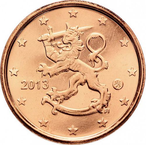 1 cent Obverse Image minted in FINLAND in 2013 (4th - New Mint Mark)  - The Coin Database