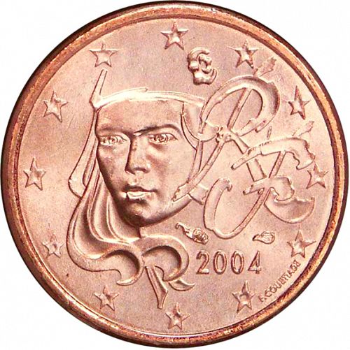 1 cent Obverse Image minted in FRANCE in 2004 (1st Series)  - The Coin Database