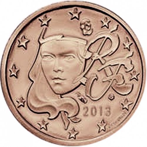 1 cent Obverse Image minted in FRANCE in 2013 (1st Series)  - The Coin Database