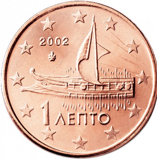 1 cent Obverse Image minted in GREECE in 2002 (1st Series)  - The Coin Database
