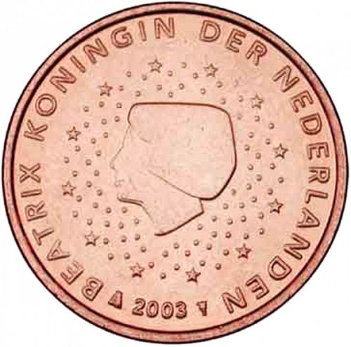1 cent Obverse Image minted in NETHERLANDS in 2003 (BEATRIX)  - The Coin Database
