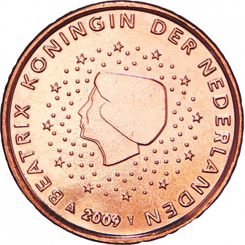 1 cent Obverse Image minted in NETHERLANDS in 2009 (BEATRIX)  - The Coin Database
