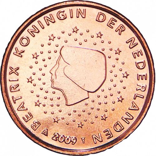 1 cent Obverse Image minted in NETHERLANDS in 2009 (BEATRIX)  - The Coin Database