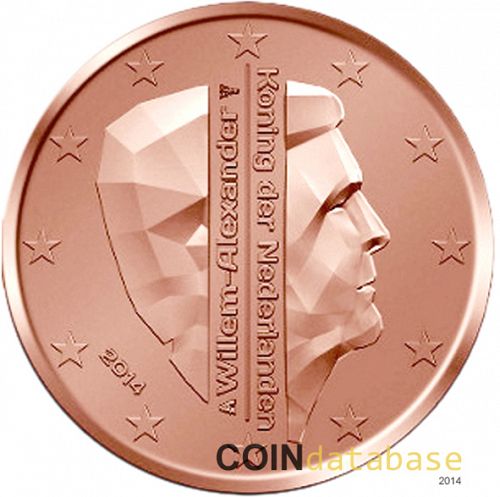 1 cent Obverse Image minted in NETHERLANDS in 2014 (WILLEIM ALEXANDER)  - The Coin Database