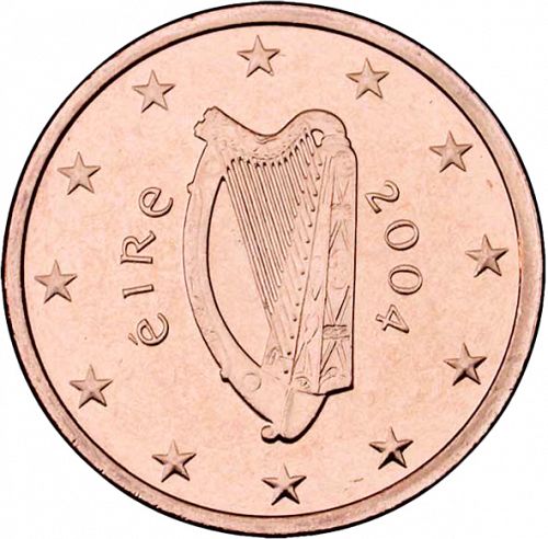 1 cent Obverse Image minted in IRELAND in 2004 (1st Series)  - The Coin Database