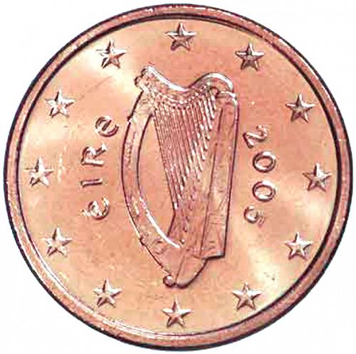 1 cent Obverse Image minted in IRELAND in 2005 (1st Series)  - The Coin Database