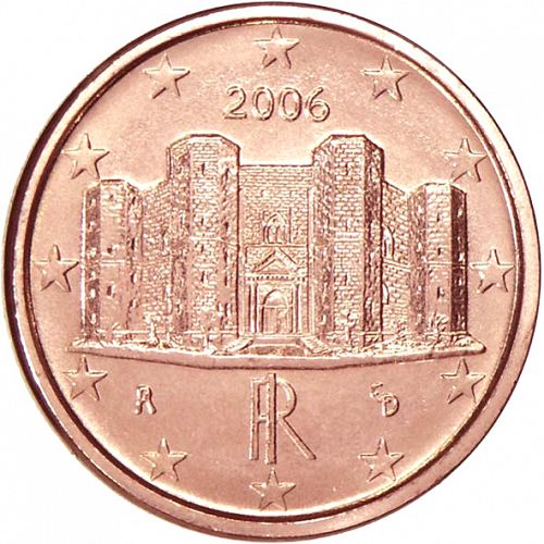 1 cent Obverse Image minted in ITALY in 2006 (1st Series)  - The Coin Database