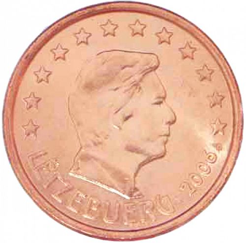 1 cent Obverse Image minted in LUXEMBOURG in 2006 (GRAND DUKE HENRI)  - The Coin Database