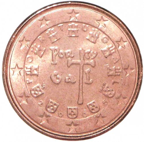 1 cent Obverse Image minted in PORTUGAL in 2005 (1st Series)  - The Coin Database