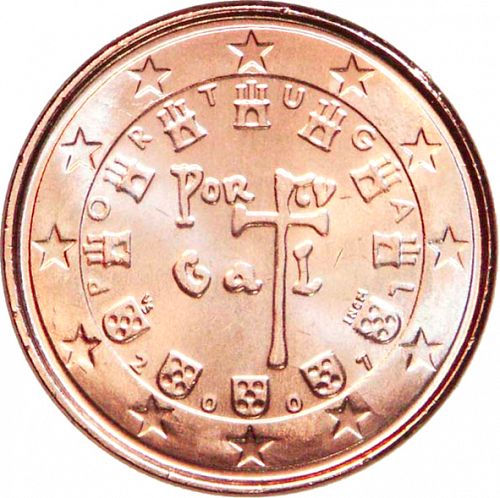 1 cent Obverse Image minted in PORTUGAL in 2007 (1st Series)  - The Coin Database
