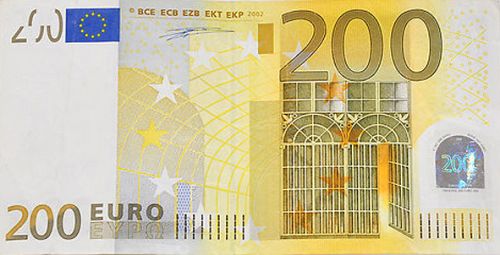 200 € Obverse Image minted in · Euro notes in 2002Y (1st Series - Architectural style 