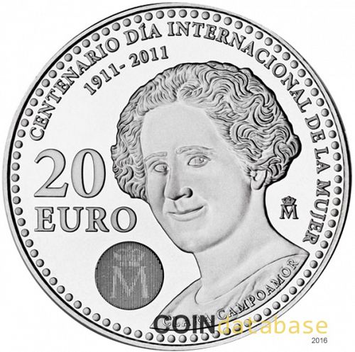 20 € Obverse Image minted in SPAIN in 2011 (20€ Commemorative BU)  - The Coin Database
