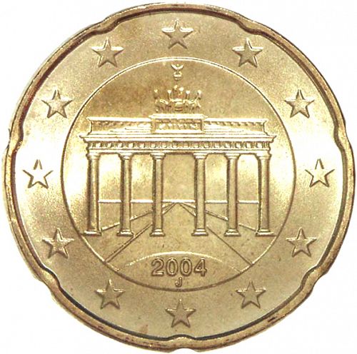 20 cent Obverse Image minted in GERMANY in 2004J (1st Series)  - The Coin Database