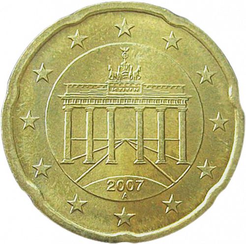 20 cent Obverse Image minted in GERMANY in 2007A (1st Series - New Reverse)  - The Coin Database