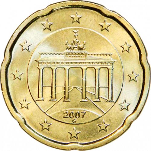 20 cent Obverse Image minted in GERMANY in 2007G (1st Series - New Reverse)  - The Coin Database