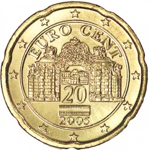 20 cent Obverse Image minted in AUSTRIA in 2005 (1st Series)  - The Coin Database