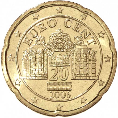 20 cent Obverse Image minted in AUSTRIA in 2006 (1st Series)  - The Coin Database