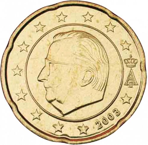 20 cent Obverse Image minted in BELGIUM in 2003 (ALBERT II)  - The Coin Database