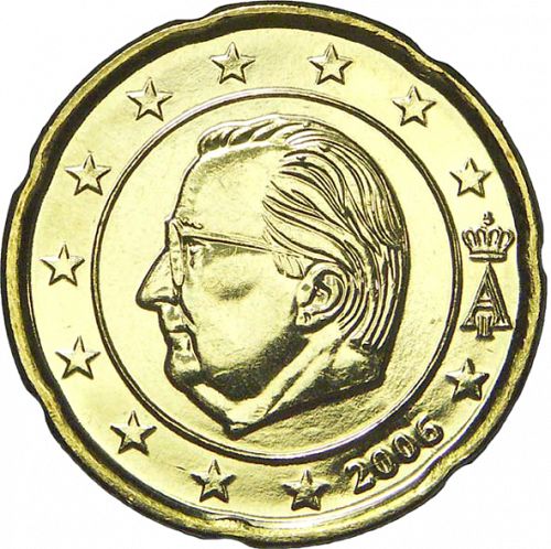 20 cent Obverse Image minted in BELGIUM in 2006 (ALBERT II)  - The Coin Database
