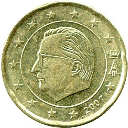 20 cent Obverse Image minted in BELGIUM in 2007 (ALBERT II - New Reverse)  - The Coin Database