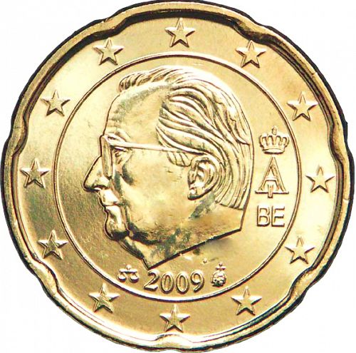 20 cent Obverse Image minted in BELGIUM in 2009 (ALBERT II - 3rd Series)  - The Coin Database