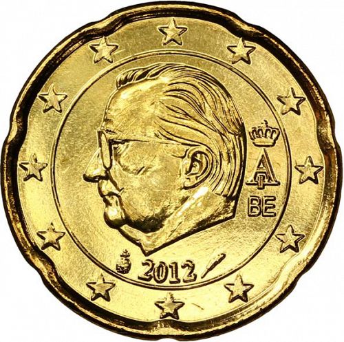 20 cent Obverse Image minted in BELGIUM in 2012 (ALBERT II - 3rd Series)  - The Coin Database
