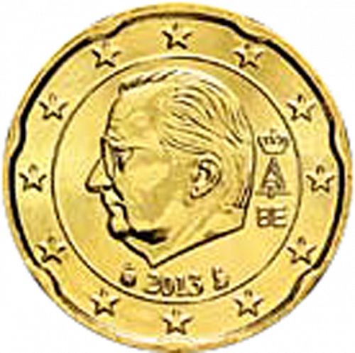 20 cent Obverse Image minted in BELGIUM in 2013 (ALBERT II - 3rd Series)  - The Coin Database