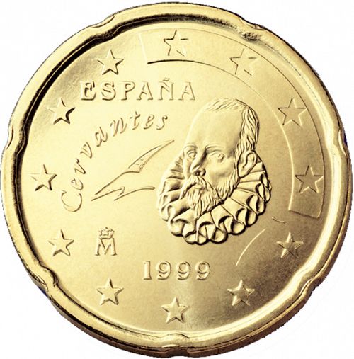 20 cent Obverse Image minted in SPAIN in 1999 (JUAN CARLOS I)  - The Coin Database