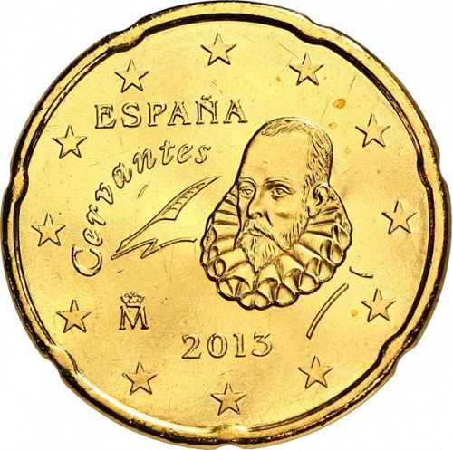 20 cent Obverse Image minted in SPAIN in 2013 (JUAN CARLOS I - 2nd Series)  - The Coin Database